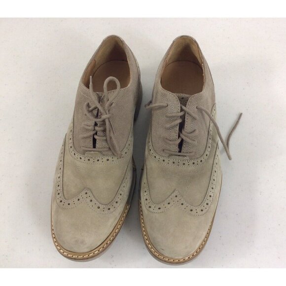 Cole Haan Suede Brogue Oxfords Shoes Beige Mens 8 main image 5